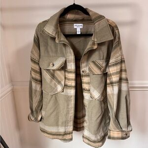 Arizona Jean Company Plaid Jacket - Olive and Tan